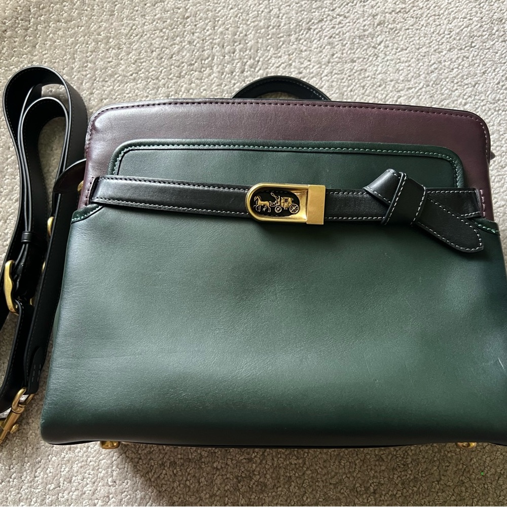 Coach Amazon Green Colorblock Tate 29 Carryall C5316
